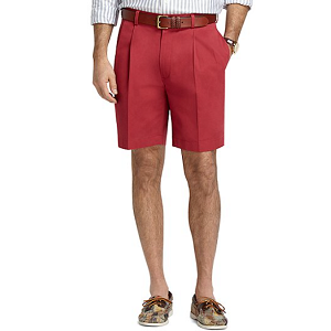 Pleat-Front Lightweight Advantage Shorts - Dark Red
